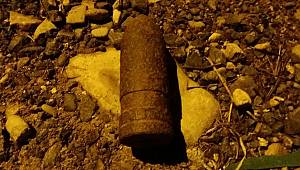 Kahramanmaraş’ta kar temizliği sırasında top mermisi bulundu 