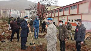 Afşin’de komandolar fidan dikti