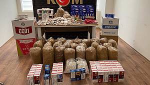 Kaçak tütün ve cinsel içerikli ilaç satan işyerlerine baskın
