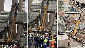 Santralde vinç devrildi: 2 yaralı 