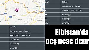 Elbistan’da peş peşe deprem 