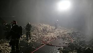 Kahramanmaraş’ta tekstil fabrikasının deposunda yangın çıktı 