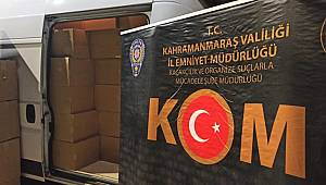 Kahramanmaraş’ta 1 milyon 820 kaçak makaron ele geçirildi