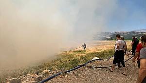 Kahramanmaraş'ta buğday hasadı sırasında çıkan yangın söndürüldü