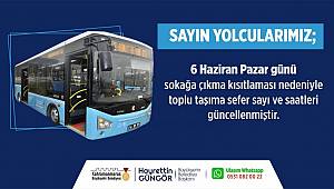 Toplu Taşıma Seferlerine Güncelleme