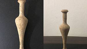 Yol kontrolünde otomobilde tarihi eser bulundu 