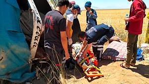 Elbistan'da tarım işçilerini taşıyan kamyonet devrildi: 7 yaralı 