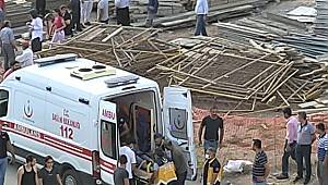 Kahramanmaraş’ta inşaat işçisi 4. kattan aşağı düştü 