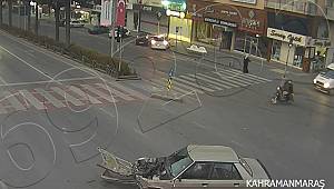 Kahramanmaraş’ta trafik kazaları kamerada 