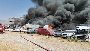 Kahramanmaraş’ta hurdalıkta yangın 