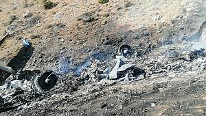 Kahramanmaraş’ta uçak enkazında inceleme başlatıldı 