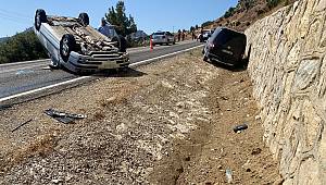 Kahramanmaraş’ta otomobil takla attı: 1 yaralı