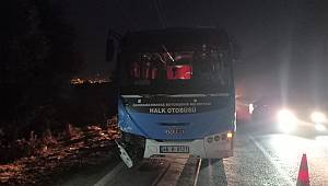 Kahramanmaraş’ta otomobil ile otobüs çarpıştı: 1 yaralı