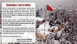 Kahramanmaraş’ta eğitime kar engeli ..
