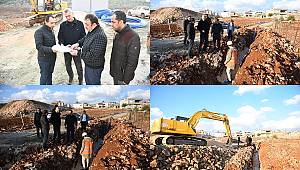 Pazarcık İlçesi Tilkiler Mahallesi İçme Suyu Çalışmaları Devam Ediyor