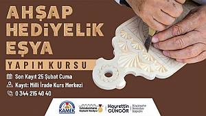 Ahşap Hediyelik Eşya Yapım Kursu Başlıyor..