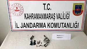 Pazarcık’ta ruhsatsız tabanca ele geçirildi