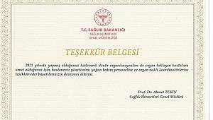 Sağlık Bakanlığından SANKO Hastanesine teşekkür..