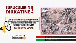 Ayaklıcaoluk yolu 15 gün kapalı...