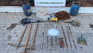 Kahramanmaraş’ta bombacı defineciler suçüstü yakalandı