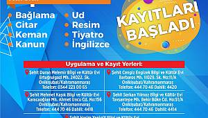 Onikişubat Belediyesi’nin yaz kurslarına kayıtlar başladı
