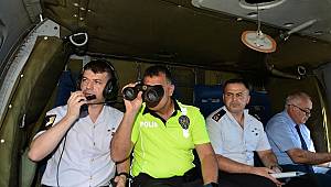 Kahramanmaraş'ta helikopter destekli trafik ve orman denetimi yapıldı