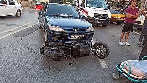 Kahramanmaraş’ta otomobil ile elektrikli bisiklet çarpıştı: 1 yaralı 