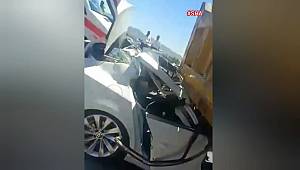 Kahramanmaraş’ta otomobil kamyona arkadan çarptı: 3 yaralı