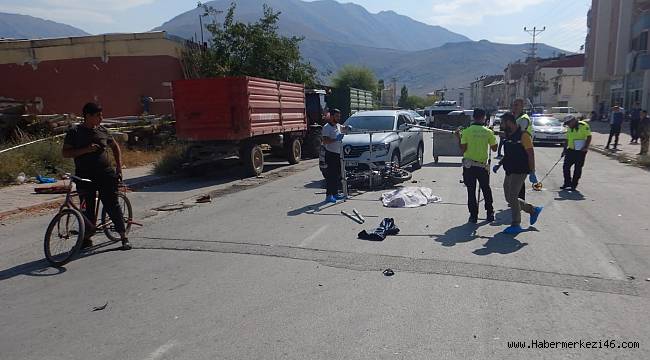 Elbistan’da kamyonetle çarpışan motosiklet sürücüsü öldü 