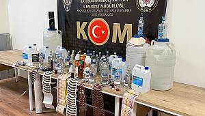 Kahramanmaraş’ta evinde sahte içki üretiyordu yakalandı