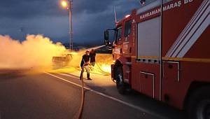 Kahramanmaraş’ta otomobil demir yığınına döndü 