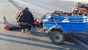 Kahramanmaraş’ta sepetli motosiklet takla attı: 1 yaralı