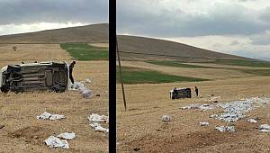 Elbistan’da otomobil takla attı: 1 yaralı