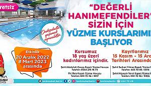 Onikişubat Belediyesi'nden kadınlara özel yüzme kursu..