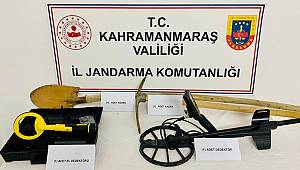 Afşin’de kaçak kazı yapan 3 kişi yakalandı