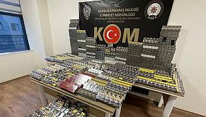 Kahramanmaraş’a yük getiren tırlarda kaçak sigara bulundu