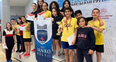 SANKO Okulları Yüzmede Beş Altın Madalya Kazandı