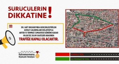 Dikkat! Dr. Sait Bulvarı O tarihe kadar kapalı olacak 
