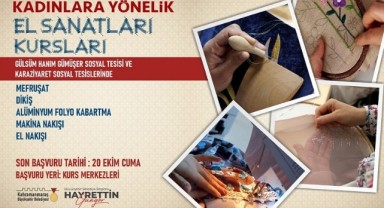 Kadınlara Yönelik El Sanatları Kursunda Kayıtlar Başladı!