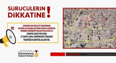 Sandalzade Bulvarı Trafiğe Kapatılıyor!..