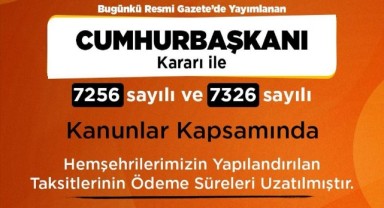 Kirişci müjdeyi verdi, taksitler ertelendi 