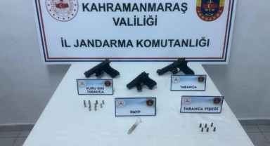 Afşin’de ruhsatsız silah ele geçirildi