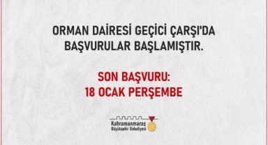 Orman Dairesi Geçici Çarşı’da Başvurular Başladı! 