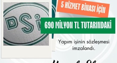 690 Milyonluk 5 Hizmet binasının projesi imzalandı..