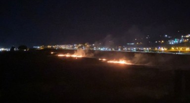 Büyükşehir İtfaiyesinden anız yangınına anında müdahale..