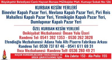Vatandaşların dikkatine! Onikişubat Belediyesi’nden kurbanlık satış ve kesim yerleri açıklaması yapıldı 
