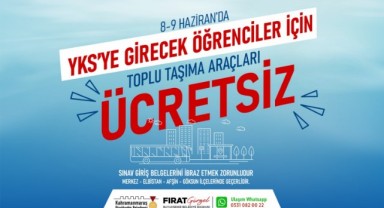 YKS Adaylarına Ücretsiz Ulaşım 