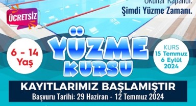 Başkan Toptaş’ın öğrencilere karne hediyesi yüzme kursu oldu..