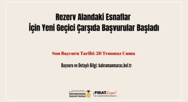Rezerv Alandaki Esnaflar İçin Yeni Geçici Çarşıda Başvurular Başladı! 