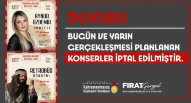 Ağustos Fuarı’nda yapılacak 2 Konser İptal Edildi..